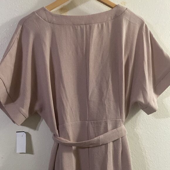 Like New Womens Mauve Blush Pink Midi Wrap Dress - Picture 9 of 9